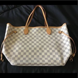Louis Vuitton Damier Azur Neverfull tote